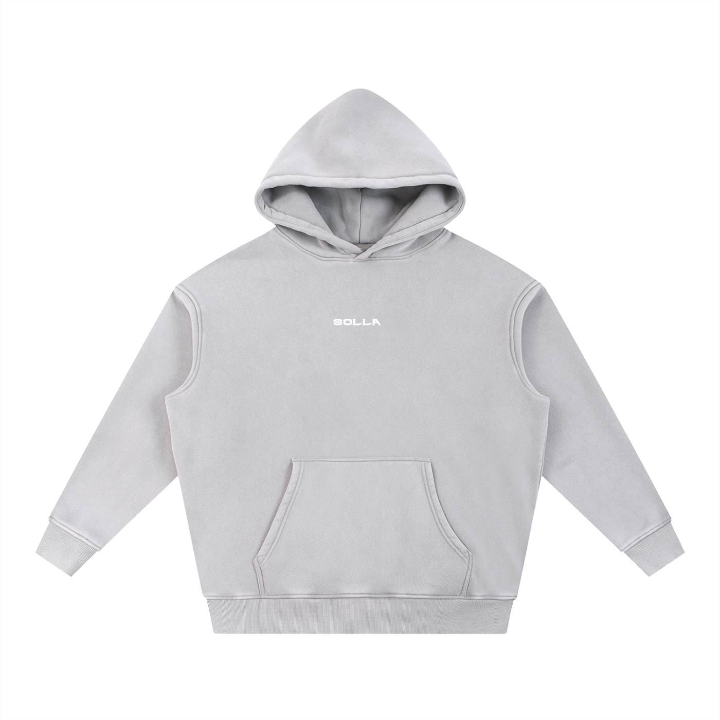 Snow Wash Grey Hoodie White Print