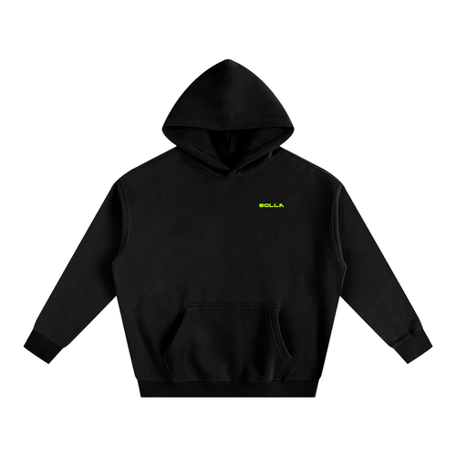 Solla Neon Print Black Hoodie