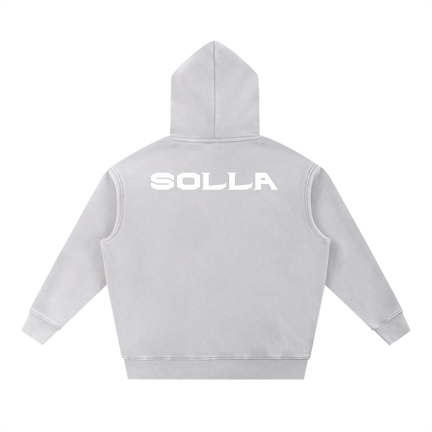 Snow Wash Grey Hoodie White Print